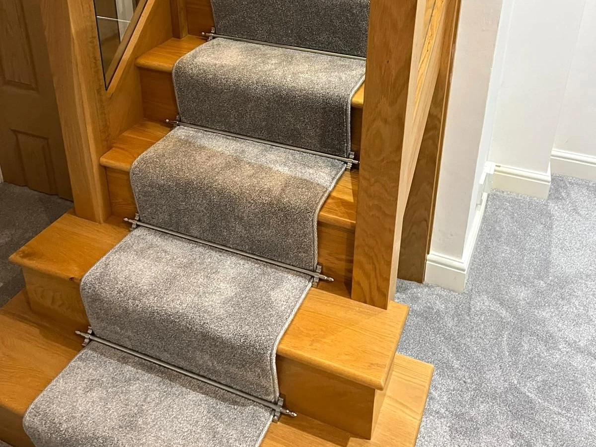 staircase-carpet-runner-yellow-floral-full-view-gosforth-newcastle-foxglove-flooring Yellow floral runner fitted in Gosforth, Newcastle
